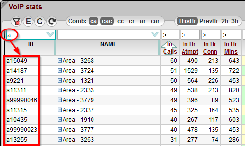 5gVision User interface, Filtering filtering objects