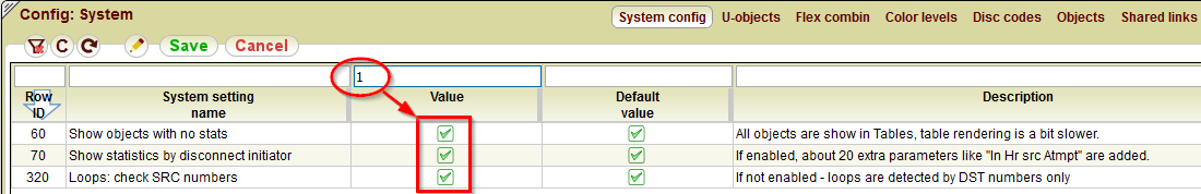 5gVision User interface, Filtering filtering icons