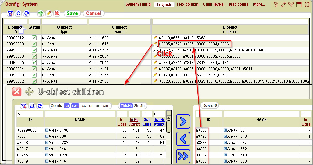 5gVision Monitoring and alerting, Config system uobjects