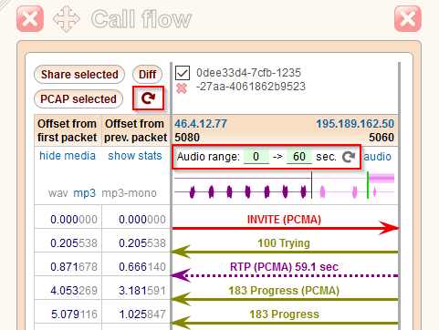 5gVision Release notes, Media ranges 1