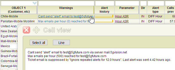 5gVision Release notes, Alert notifications 5