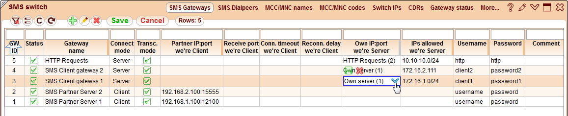 5gVision SMS switch, Smsswitch sms gateways