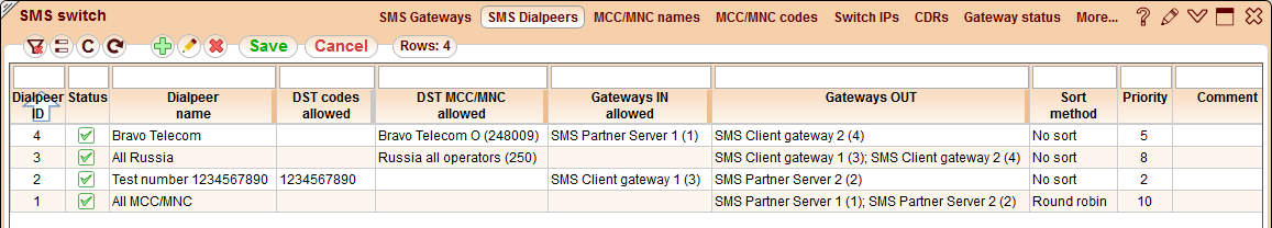 5gVision SMS switch, Smsswitch sms routing